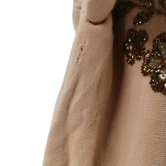 Vintage Cream & Bronze Beaded Cardigan | Circa 1950s-1960s - Picture 5 of 5